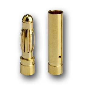 Goud connector 6mm (5 paar)